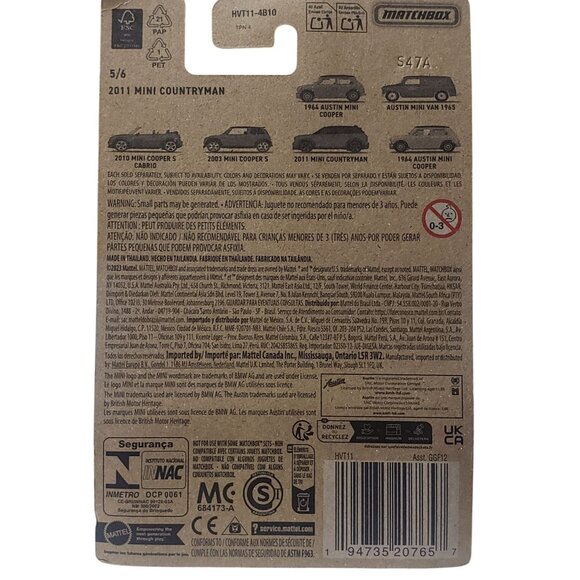 Matchbox 2011 Mini Countryman Die-Cast Model Car Orange/Black 1:64 Scale - Picture 2 of 6